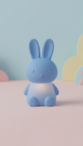 Veilleuse lapin bleu doux au toucher
